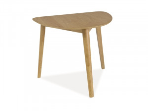MASA LIVING KARL, 90x80, STEJAR, DIN MDF, FURNIR NATURAL SI LEMN, STIL MODERN, SIGNAL - Img 2