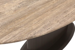 MASA LIVING OVALA, RUSSO 235CM, MDF SI TRAVERTIN, MARO, RICHMOND INTERIORS - Img 6