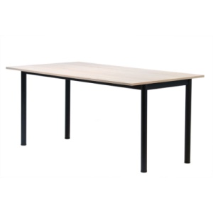 MASA PENTRU CATERING/CONFERINTE 200X90 CM, STEJAR SONOMA/NEGRU, DIN PAL LAMINAT SI OTEL, ARTIM GROUP SELECTION