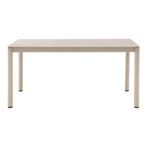 MASA PENTRU TERASA ALCUDIA 160CM, REALIZATA DIN ALUMINIU SI PIATRA SINTERIZATA, CULOARE NISIPIU, HOUSE NORDIC - Img 3