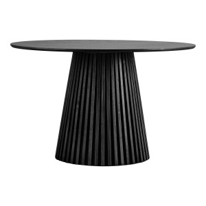 MASA ROTUNDA OSAKA ø120x75 cm, REALIZATA DIN FURNIR SI MDF, CULOARE NEAGRA, HOUSE NORDIC - Img 3