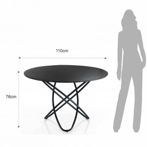 MASA SUFRAGERIE 110CM, HULA HOOP, COD 5753, STIL MODERN, REALIZAT DIN METAL SI CERAMICA - Img 5
