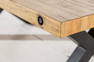 MASUTA DE CAFEA 110CM, THOR, COD 40455, DIN LEMN MASIV DE PIN NATURAL, STIL VINTAGE - Img 7