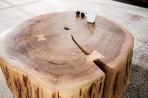 MASUTA DE CAFEA 60CM, DIN LEMN MASIV DE SALCAM, GOA, STIL RUSTIC UNICAT - Img 2