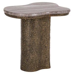 MASUTA DE CAFEA ABANDOS, 214055, CONFECTIONATA DIN MARMURA, ALUMINIU SI MDF, ALAMA ANTICHIZATA, STIL MODERN
