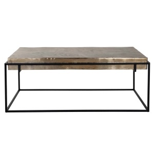 MASUTA DE CAFEA CALLOWAY 210242, CONFECTIONATA DIN ALUMINIU SI METAL, CULOAREA NEGRU/AURIU SAMPANIE, STIL MODERN - Img 4