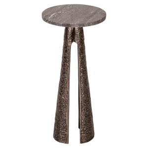 MASUTA DE CAFEA ELDORA, 214499, BRONZ, CONFECTIONATA DIN ALUMINIU SI TRAVERTIN, STIL RUSTIC - Img 2