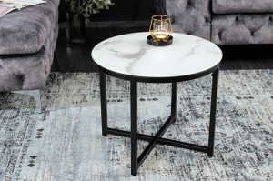 MASUTA DE CAFEA, ELEGANCE 50CM, DIN STICLA CU EFECT DE MARMURA, COD 42165