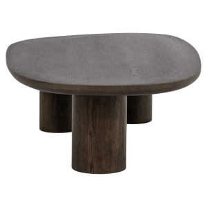 MASUTA DE CAFEA ELLINGTON, 214212, CONFECTIONATA DIN FURNIR DE STEJAR, MDF, TRAVERTIN SI LEMN RECICLAT, MARO, STIL MODERN - Img 3