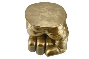 MASUTA DE CAFEA, FIST 50CM, REALIZAT DIN POLIRASINA, CULOARE AURIE, REALIZAT MANUAL, ARTIM GROUP SELECTION - Img 4