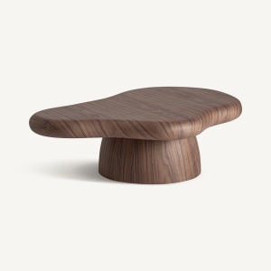 MASUTA DE CAFEA GENEIKEN 100CM, DIN FURNIR DE NUC SI FIBRA DE STICLA, STIL CONTEMPORAN, VICAL HOME - Img 2