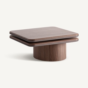 MASUTA DE CAFEA KEXBY 80CM, FURNIR DE NUC DE CULOARE MARO, STIL CONTEMPORAN, VICAL HOME