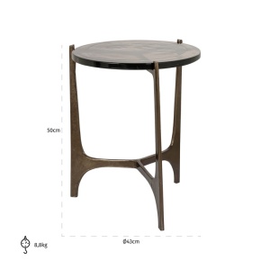 MASUTA DE CAFEA MATEO 43Ø, 825222, CONFECTIONATA DIN ALUMINIU SI STICLA, STIL MODERN - Img 4