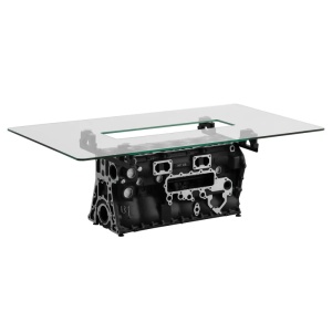 MASUTA DE CAFEA MOTOR 140CM, DIN METAL SI STICLA, ARTIM SELECTION - Img 2