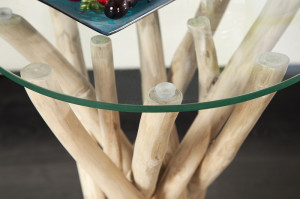 MASUTA DE CAFEA NATURALA 35CM, DRIFTWOOD 198071-1 + 19807-2 DESIGN RUSTIC - Img 4