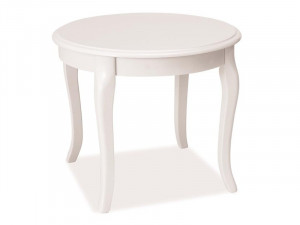 MASUTA DE CAFEA ROYAL D, 60 CM, ALBA, BLAT DIN MDF SI CADRU DIN LEMN, STIL CLASIC