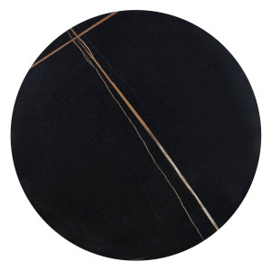 MASUTA DE CAFEA SCALITA, EFECT DE MARMURA NEAGRA/NEGRU/AURIU, DIN CERAMICA SI METAL, STIL MODERN - Img 2
