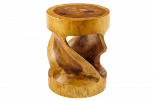 MASUTA DE CAFEA/TABURET 35CM, ARTE, LEMN MASIV, DESIGN MODERN, COD 41808 - Img 6