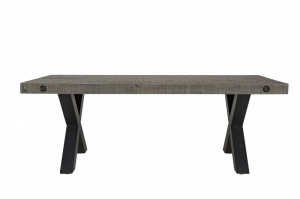 MASUTA DE CAFEA THOR 40446 DIN LEMN MASIV DE PIN GRI STIL VINTAGE - Img 3