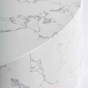 MASUTA DE CAFEA VONNAS 90CM, DIN PIATRA SINTERIZATA ALBA, DESIGN EXCLUSIVIST, VICAL HOME - Img 3