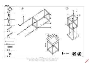 MASUTA DE CAFEA YAVA, STEJAR/NEGRU, DIN MDF, FURNIR NATURAL SI METAL, STIL MODERN, HALMAR - Img 2