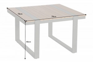MASUTA DE GRADINA ,TAMPA LOUNGE 78CM, COD 40935, PLASTIC SI BAZA DE METAL - Img 6