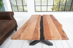 MASUTA LIVING, AMAZONAS 120CM, COD 38334, LEMN MASIV, DESIGN RUSTIC - Img 2