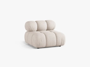 MODUL CANAPEA BELLIS, BEJ DESCHIS, CU TAPITERIE DIN TEXTIL STRUCTURAT LIBERTY, MICADONI - Img 2