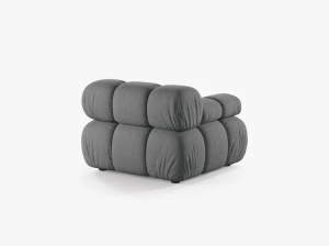 MODUL CANAPEA BELLIS, PE STANGA, GRI, CU TAPITERIE DIN TEXTIL STRUCTURAT BELLIS, MICADONI - Img 3