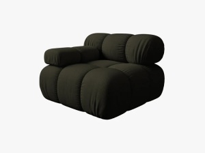 MODUL CANAPEA BELLIS, PE STANGA, VERDE AMAZON, CU TAPITERIE DIN TEXTIL 3D SONIC, MICADONI - Img 2