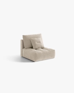 MODUL CANAPEA BLOOM, BEJ DESCHIS, 95X97 CM, CU TAPITERIE DIN TEXTIL STRUCTURAT WIND, MICADONI - Img 2