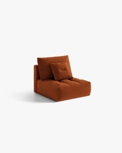 MODUL CANAPEA BLOOM, CARAMIZIU, 95X97 CM, CU TAPITERIE DIN TEXTIL CATIFEA CASINO, MICADONI - Img 2