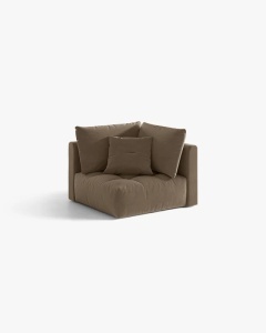 MODUL CANAPEA BLOOM, MARO DESCHIS, 105X97 CM, CU TAPITERIE DIN TEXTIL CATIFEA CASINO, MICADONI - Img 2