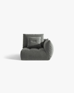 MODUL CANAPEA BLOOM, PE DREAPTA, GRI INCHIS, 116X97 CM, CU TAPITERIE DIN TEXTIL STRUCTURAT WIND, MICADONI