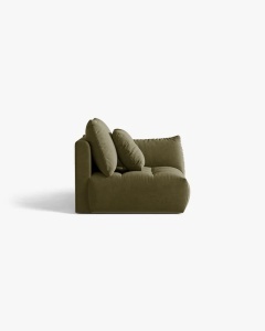 MODUL CANAPEA BLOOM, PE DREAPTA, VERDE DESCHIS, 116X97 CM, CU TAPITERIE DIN TEXTIL CATIFEA CASINO, MICADONI - Img 3