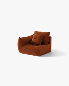 MODUL CANAPEA BLOOM, PE STANGA, CARAMIZIU, 116X97 CM, CU TAPITERIE DIN TEXTIL CATIFEA CASINO, MICADONI - Img 2