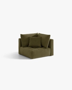 MODUL CANAPEA BLOOM, VERDE DESCHIS, 105X97 CM, CU TAPITERIE DIN TEXTIL CATIFEA CASINO, MICADONI - Img 2