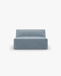 MODUL CANAPEA/COLTAR JODIE, 100X99 CM, ALBASTRU PAL, TAPITAT CU TAPITERIE DIN TEXTIL STRUCTURAT LINS, MICADONI - Img 2