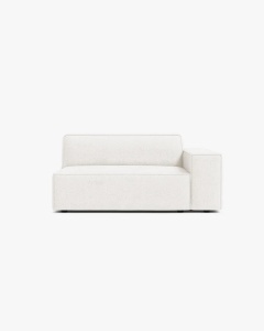 MODUL CANAPEA/COLTAR JODIE, 122X99 CM, ALB, PE DREAPTA, TAPITAT CU TAPITERIE DIN TEXTIL STRUCTURAT LIBERTY, MICADONI