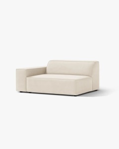MODUL CANAPEA/COLTAR JODIE, 122X99 CM, BEJ DESCHIS, PE STANGA, TAPITAT CU TAPITERIE DIN TEXTIL CATIFEA BLUVEL, MICADONI - Img 2