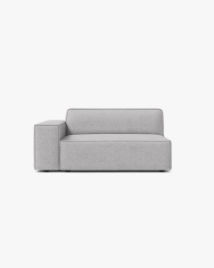 MODUL CANAPEA/COLTAR JODIE, 122X99 CM, GRI DESCHIS, PE STANGA, TAPITAT CU TAPITERIE DIN TEXTIL BOUCLE BALOO, MICADONI