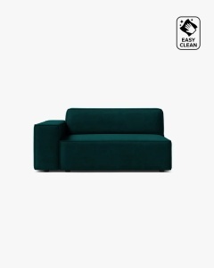 MODUL CANAPEA/COLTAR JODIE, 122X99 CM,PETROL INCHIS, PE STANGA, TAPITAT CU TAPITERIE DIN TEXTIL CATIFEA VENUS, MICADONI