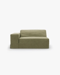 MODUL CANAPEA/COLTAR JODIE, 122X99 CM, VERDE DESCHIS, TAPITAT CU TAPITERIE DIN TEXTIL STRUCTURAT LINS, MICADONI - Img 2