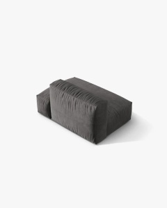 MODUL CANAPEA/COLTAR MARTINA, 133X106 CM, PE DREAPTA, GRI, TAPITAT CU TAPITERIE DIN TEXTIL CATIFEA VOGUE, MICADONI - Img 3