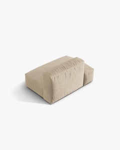 MODUL CANAPEA/COLTAR MARTINA, 133X106 CM, PE STANGA, BEJ DESCHIS, TAPITAT CU TAPITERIE DIN TEXTIL CATIFEA VOGUE, MICADONI - Img 3