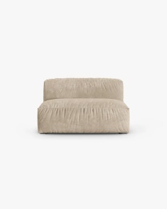 MODUL CANAPEA/COLTAR MARTINA, 76X130 CM, BEJ DESCHIS, TAPITAT CU TAPITERIE DIN TEXTIL CATIFEA VOGUE, MICADONI