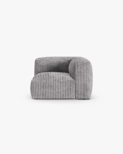 MODUL CANAPEA/COLTAR MARTINA, 90X120 CM, GRI DESCHIS, TAPITAT CU TAPITERIE DIN TEXTIL CORDOI TILIA, MICADONI