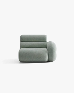 MODUL CANAPEA/COLTAR NEO, PE DREAPTA, ALBASTRU PAL, 110X100 CM, TAPITAT CU TAPITERIE DIN TEXTIL CHENILLE SILENCIO, MICADONI