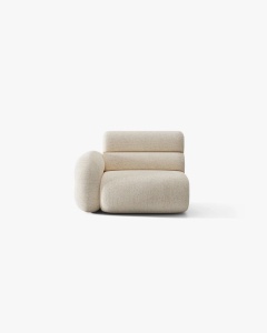 MODUL CANAPEA/COLTAR NEO, PE STANGA, BEJ DESCHIS, 110X100 CM, TAPITAT CU TAPITERIE DIN TEXTIL CHENILLE SILENCIO, MICADONI