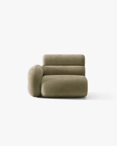 MODUL CANAPEA/COLTAR NEO, PE STANGA,VERDE MASLINIU DESCHIS, 110X100 CM, TAPITAT CU TAPITERIE DIN TEXTIL CHENILLE GOLD, MICADONI